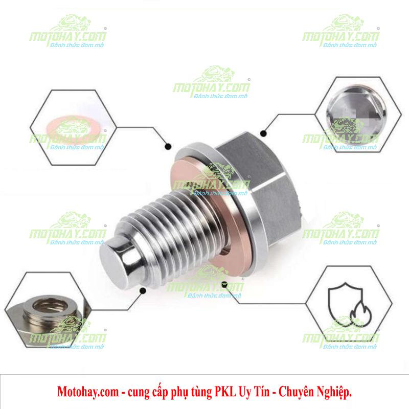 Ốc xả dầu có nam châm Z400 Ninja400 Z650 Ninja650 Z800 Z900 Z1000