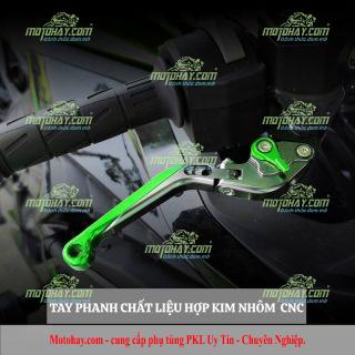 Tay phanh CNC Z500 Ninja500 xanh lá m1