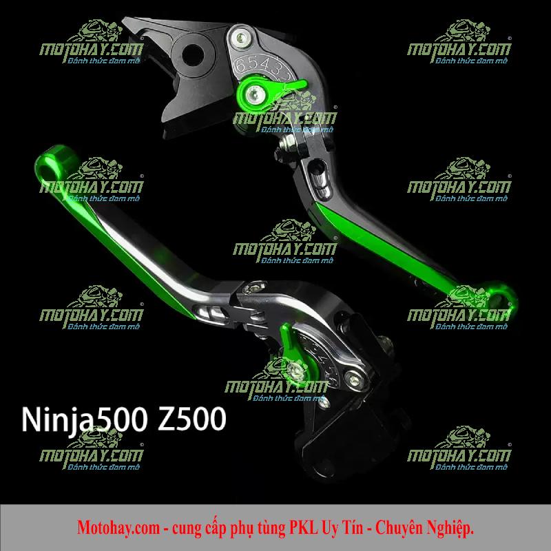 Tay phanh tay côn CNC Z500 Ninja500 mầu xanh lá m1